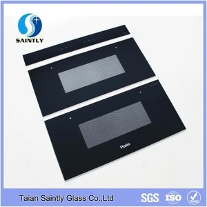 4mm tempered float microwave glass cover with black printing