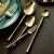 Import 4pcs Stainless Steel Gold Cutlery Dinnerware Set Fork Knife Scoops Flatware Sets from China