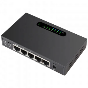 5 Port Fast Ethernet 10/100Mbps PoE Switch 4 PoE Ports @65W Desktop Plug & Play Sturdy Metal w/ Shielded Ports Unmanaged