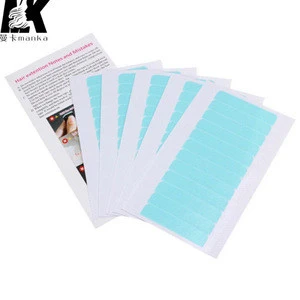 5 Sheets 60pcs 4cm*0.8cm Hair Tape Adhesive Glue Double Side Tape Waterproof For Lace Wig Feature Human Hair Extension Tool