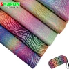 54 inch (1.37m)  Colorful tiger skin parttened Glitter pu leather for bags