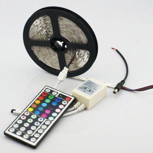 5M 5050 SMD RGB LED Strip Complete Set Waterproof, LED Light Strip with 44 Keys LED Controller and power supply