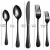 Import 5pcs 20pcs Set Flatware Gold Flatware+Sets Rose Black Silver Plated Rainbow Stainless Steel Cutlery Set from China