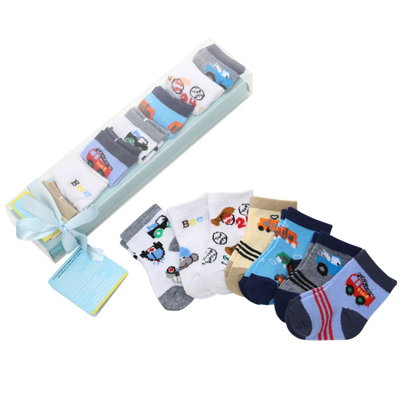 7 pairs weekly baby socks box gift set newborn 14 designs