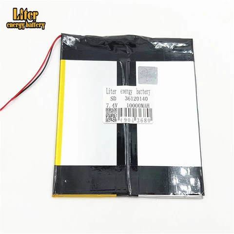 7.4V  36120140 10000mah Polymer lithiumion Battery With High Quality Li-ion Tablet pc battery for tablet PC