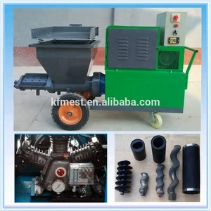 7.5kw Diesel Motor Automatic Sand Cement Mortar Plaster Machine / Wall Render Spraying Pump for Construction