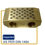 75x200 JDB sliding bearing,brass slide wear plate,bronze with graphite plugged slide pad 75x200mm