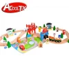 80pcs toys for kids "8" figure wooden railway track train set