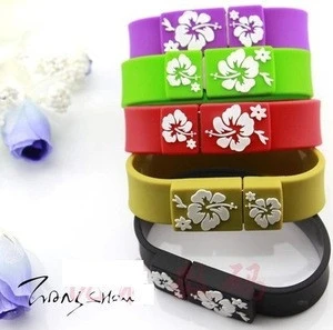 8GB Colorful wristband silicon bracelet usb flash drive/ usb flash memory