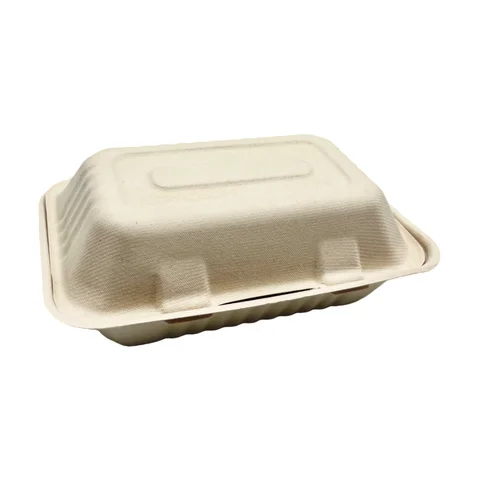 Buy 9x6 Inch Clamshell Bpi Sugarcane Fiber Compostable Clamshell Food ...