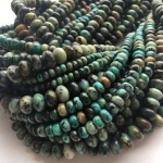 A Grade Natural African Turquoise Gorgeous Semi-precious Gemstone Rondelle Stone Beads Wholesale