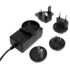 AC Plug-Mix Interchangeable Wall Adapter Clips AC 100-240V to DC 12V 2.1A Worldwide Power Adapter