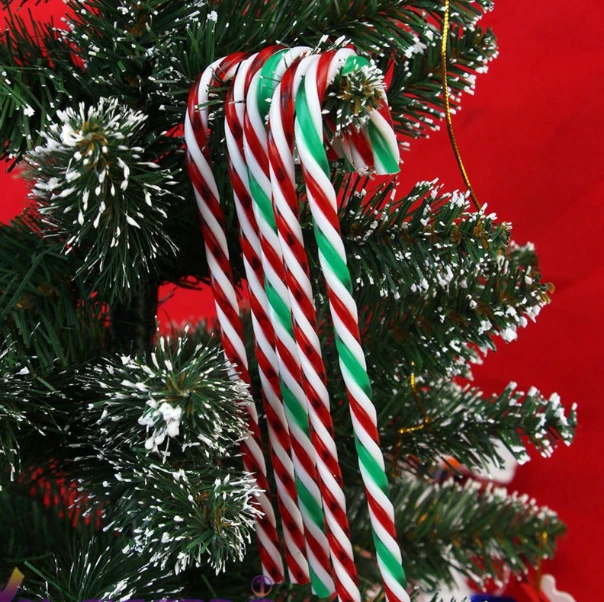 Acrylic 15cm  Xmas Tree Hanging Decoration Ornaments plastic candy cane christmas crafts