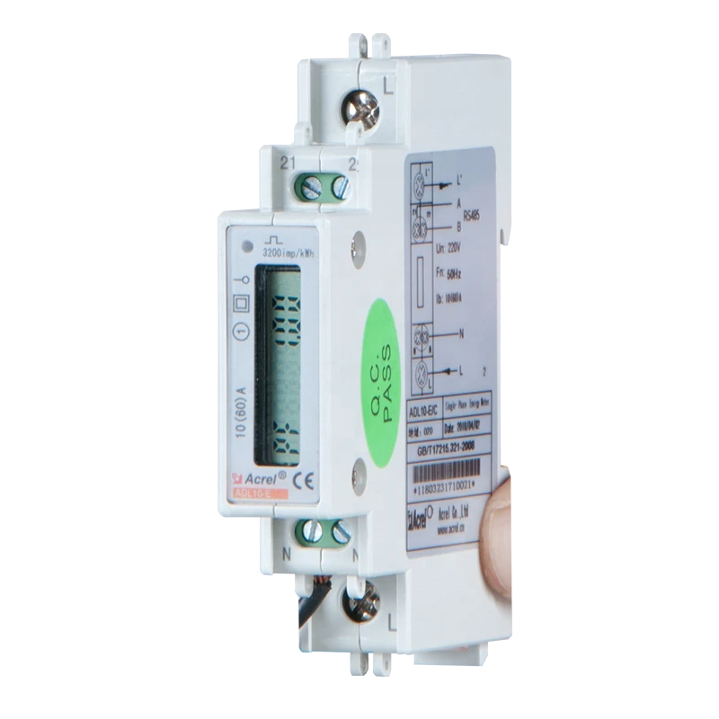 ADL10-E/C modbus RS485 single phase din rail energy power monitor meter with 10(60)A 230V input