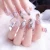 Import AF42 decorated artifical fingernails nail false tip pre glued full cover pre designed press on 3d fake nail tips from China