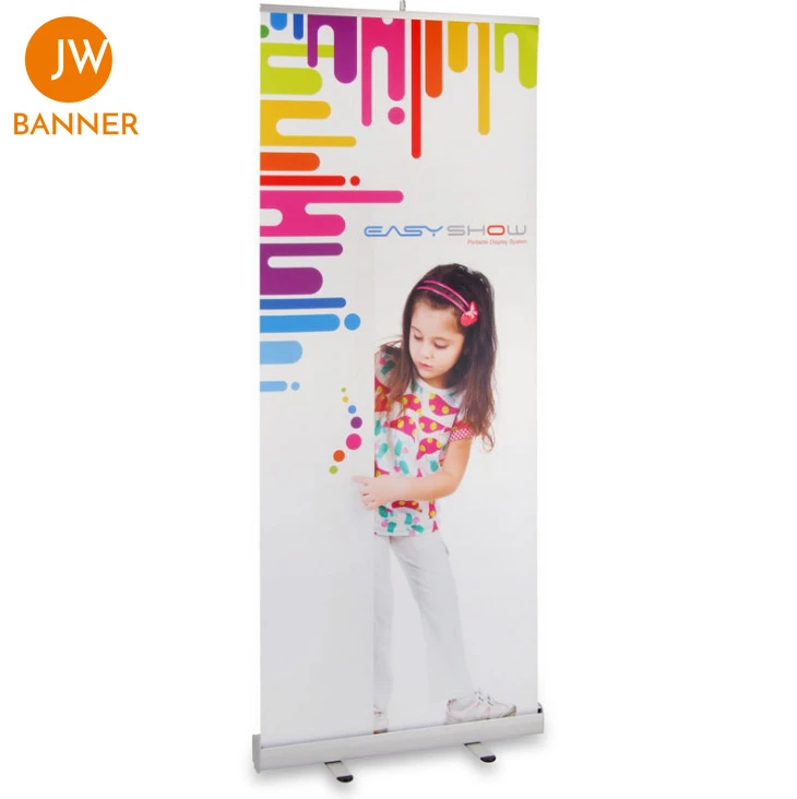 Aluminium 80x200cm Retractable pull up Banner Roll Up Banners Display Stand