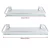Import Aluminum Bathroom Glass Rectangular Shelf Wall Mounted Tempered Glass Extra Thick, Silver Sand Sprayed from China