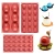 Import Amazon Hot Sell 6 Semicircle 15 Holes 24 Holes Bakeware Set Silicone Mold For Cake Decoration Jelly Pudding Candy Chocolate from China