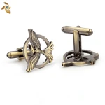 Ancient bronze Hunger games Mockingja Birds Cufflink for men shirts dress suit Cuff links