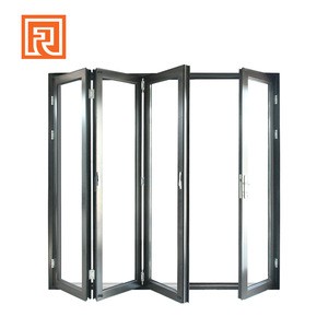 AS2047 Standard Fire Rating Aluminum Glass Metal Accordion Doors
