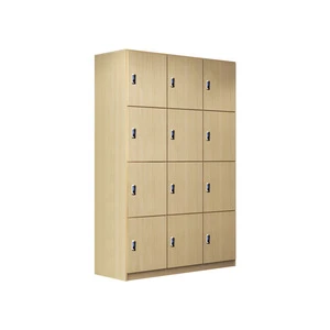 Attractive price and appearance gym locker lock modern stylish wooden smart locker
