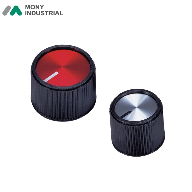 Audio Application Volume Control Amplifier Effect Units Knurled Knob With Lateral Screw Fixing