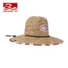 Australia custom logo patch dye brown lifeguard surf safari straw hat