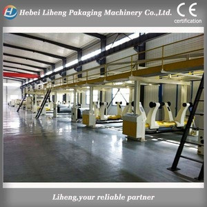 Automatic 3 Layer Carton Box Packing Machine Corrugated Paperboard Production Line