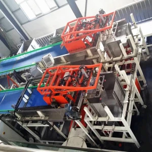 Automatic loading and unloading equipment for production line of all kinds of cans and glass bottles