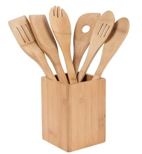 Bamboo kitchenware dining utensils set of 6