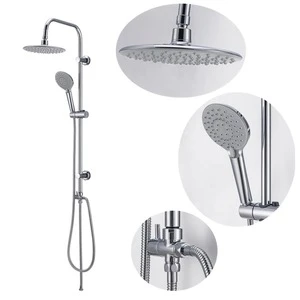 bathroom products 2020 shower column tube 8&#39;inch Stainless steel head bathroom set accessory rain shower