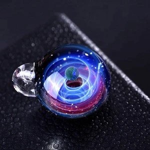 Beautiful universe ball Opal compatible with High borosilicate galaxy glass Cosmic glass Crafts for pendant