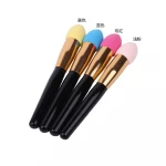 Beauty Cosmetic Refillable Long Handle Powder Brush Puff , Makeup Sponge With Stick