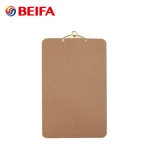 Beifa BFBF912 Black Color Stationery Board A5 Size Wooden MDF Clipboard With Gold Metal Clip
