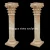 Beige Marble Column Stone Sculpture (SY-C024)