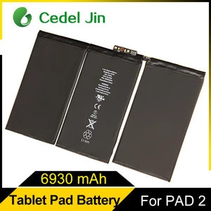 Best selling 3.8v rechargeable battery for ipad 2/A1316/A1376/A1395/A1396/A1397