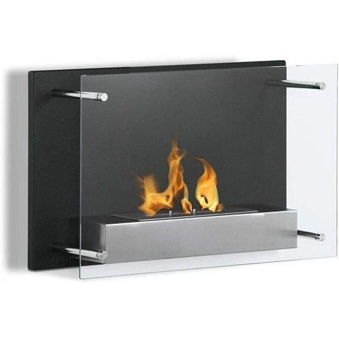 Best Selling 5kg Weight Black Wall Mounted Bio Ethanol Fireplace Burning Time 3 Hours From Asia