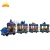 Import best selling one locomotive and 3 carriages electric trackless trains for children from China