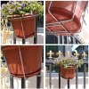 Best Selling Over Deck Rail Planter Hanging Flower Pot Holder Balcony Plant Baskets