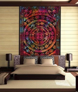 Best Selling Wholesale Throw Dorm Screen Printing Twin Yoga Mat Elephant Wall Hanging Mandala Tapestry