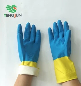 Bi-color Household Latex Gloves popular products in home and kitchen