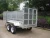 Import big aluminum toolbox tandem tipping trailer from China