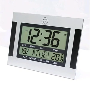 Big Wall Clock with Timer and Thermometer Function Digital Alarm Big Wall Clock Decor Decorative Wall Clock