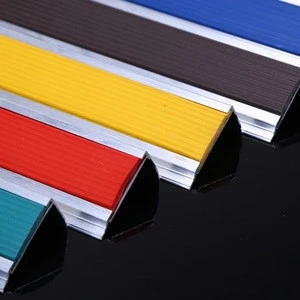 Black aluminum stair nosing customized floor stair treads parts with free sample