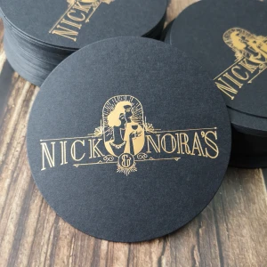 Black cup pad making round cup pad luxury gold-plated business card