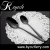 Import Black gold plated cutlery set, Modern Flatware from China