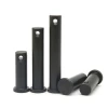 Black Oxide Carbon Steel Clevis Pins Grade 4.8 8.8 10.9 12.9 Flat Head Split Pin Hole Zinc Finish DIN Standard 4mm Solid Rivet