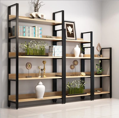 Bookshelf be born to receive sitting room multilayer bookcase iron art combination store content frame