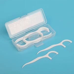 Bulk Dental Floss Picks Custom Logo 10 Picks In Box Eco Friendly Oral Care plastic toothpicks