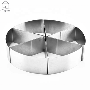 Cake baking tool 6 Slices stainless steel pie cutter press cake layer slicer cutter divider set